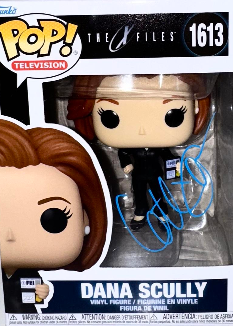 Gillian Anderson Signed Funko Pop #1613 "Dana Scully" (Blue Ink) - Beckett COA #7